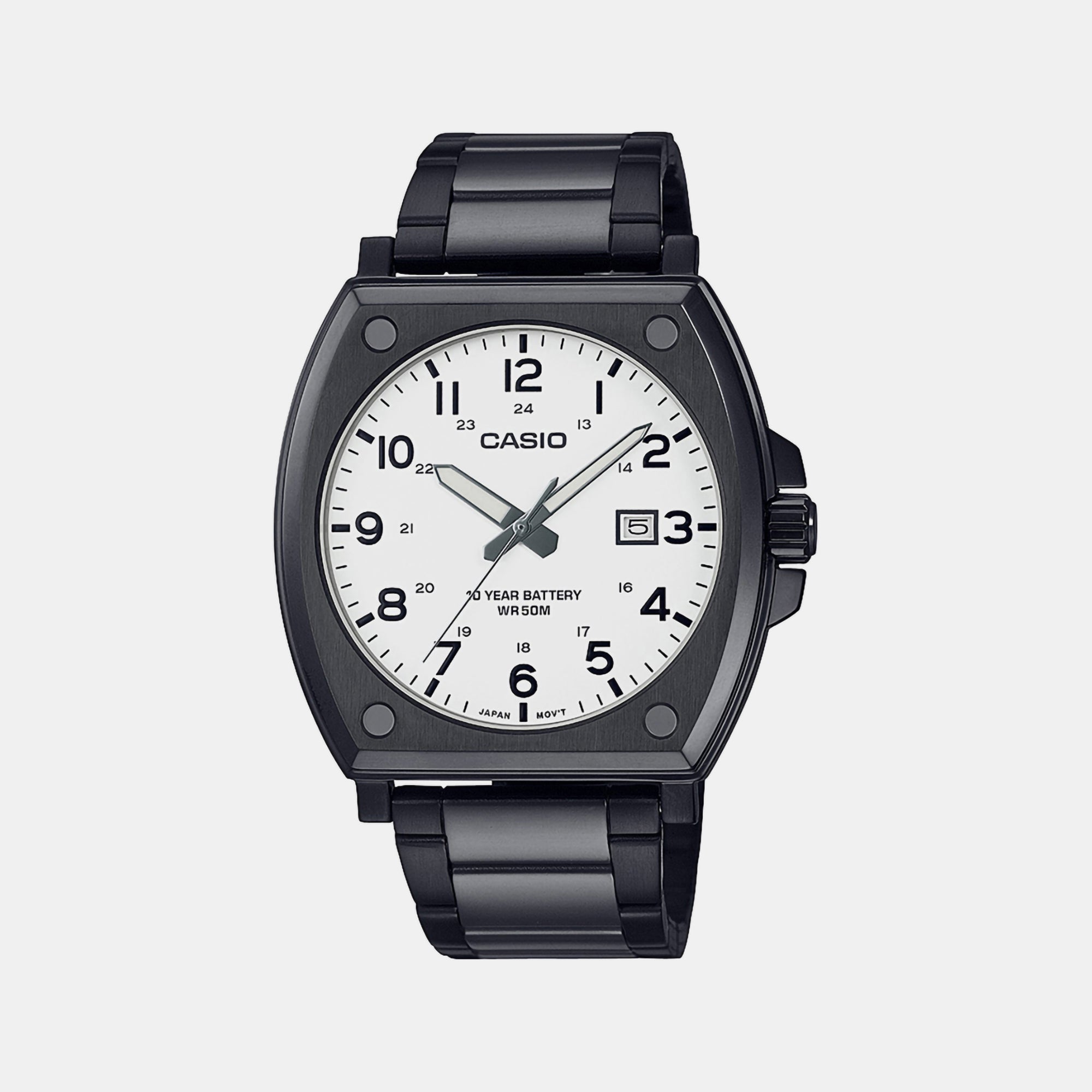 Casio Round White Analog watch