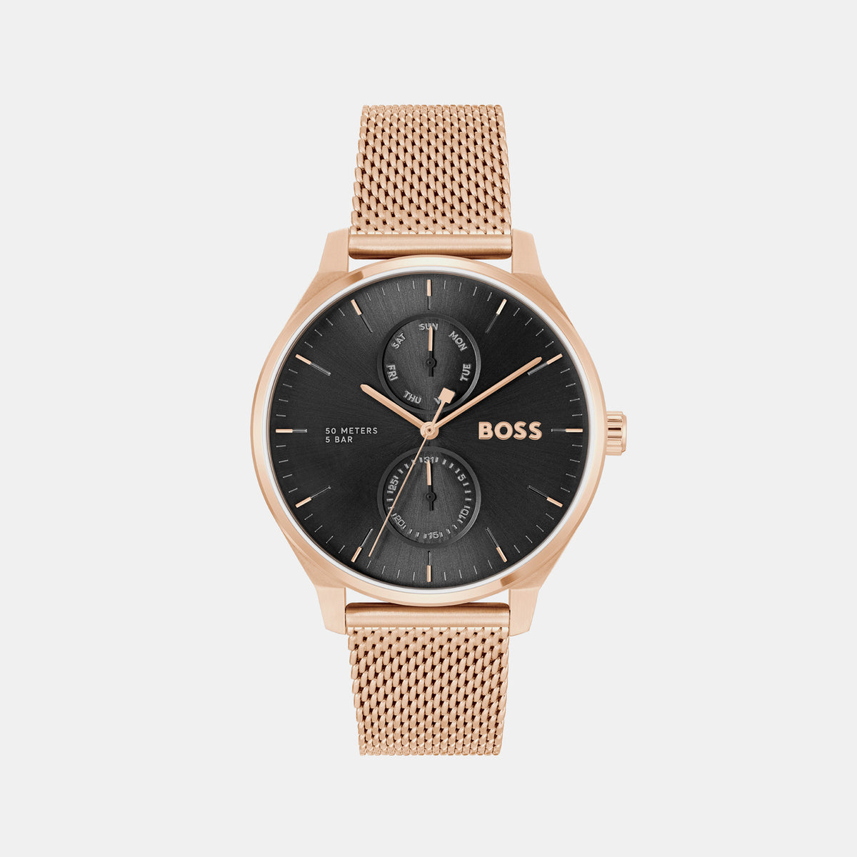 Boss Round Black Chronograph watch