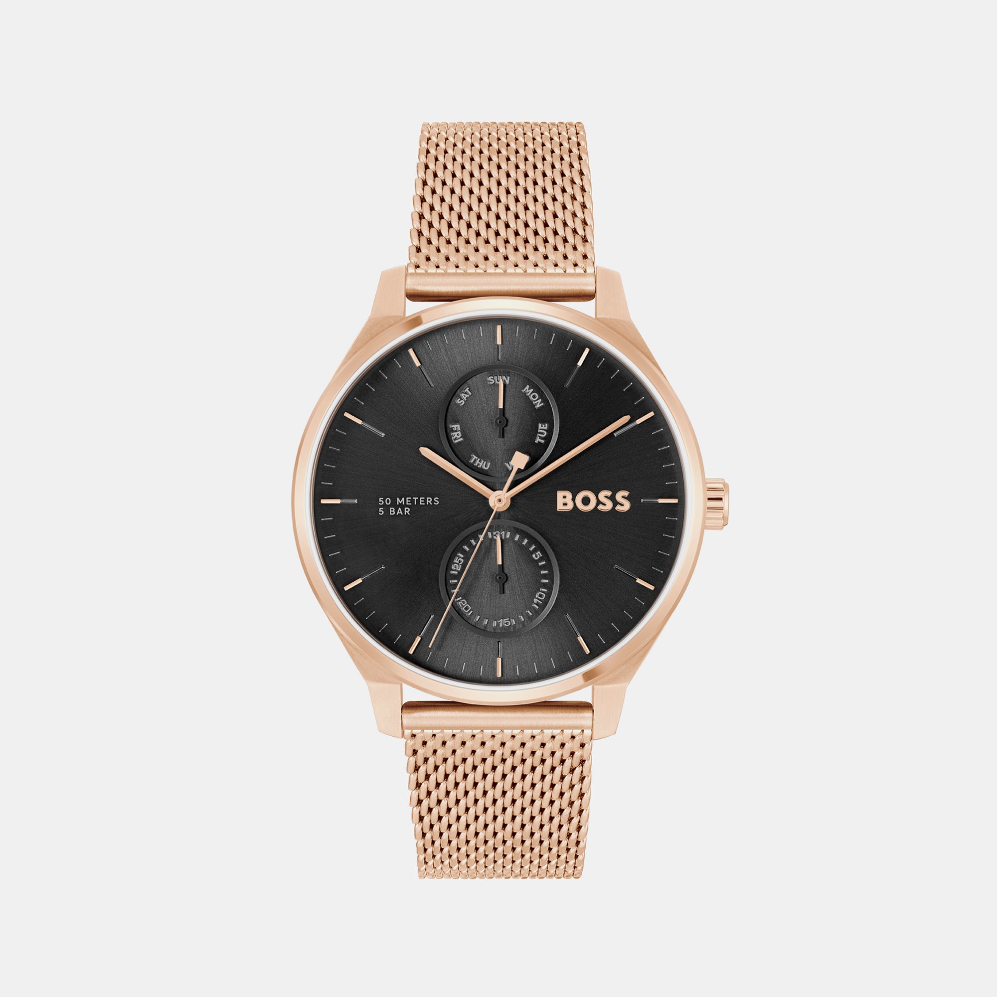 Boss Round Black Chronograph watch
