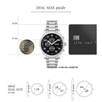 View Men Quartz Black Dial Chronograph Stainless Steel Watch 1514008