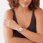 Fossil Women Round Mother Of Pearl watch