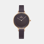 Obaku Round Brown Analog watch