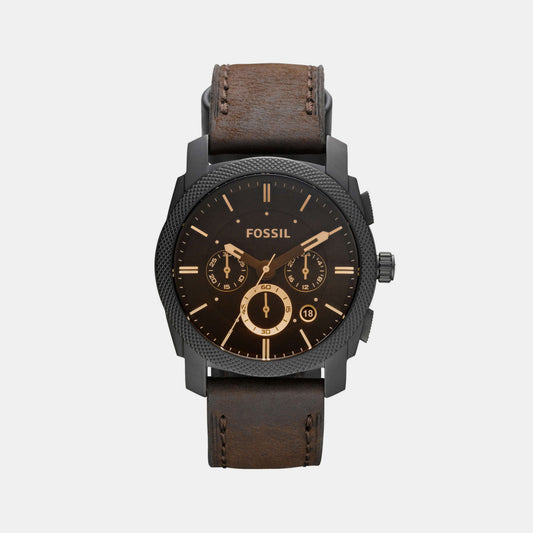 Male Brown Chronograph Leather Watch FS4656IE
