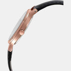 Sheen Women Quartz Black Dial Analog Leather Watch SH207