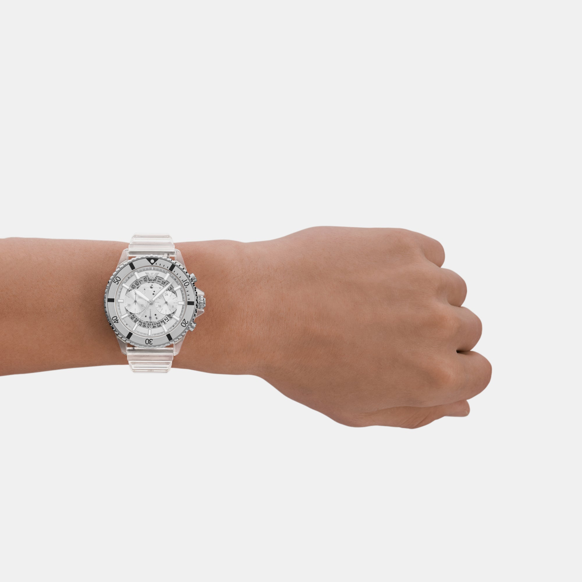 Emporio Armani Men Round White watch