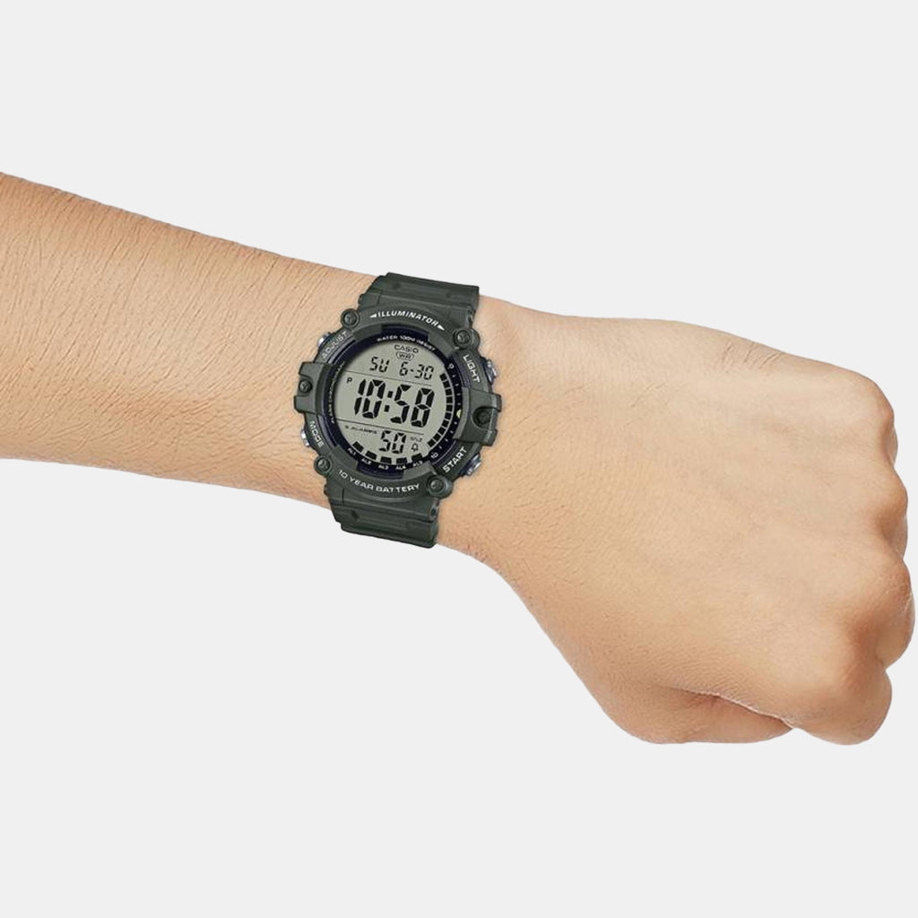 Youth Men Quartz Off White Dial Digital Resin Watch D276