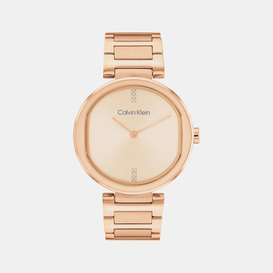 Sensation Female Rose Gold Analog Stainless Steel Watch 25200431