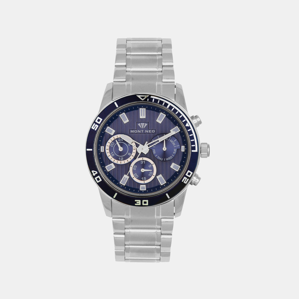 Mont Neo Round Blue Chronograph watch