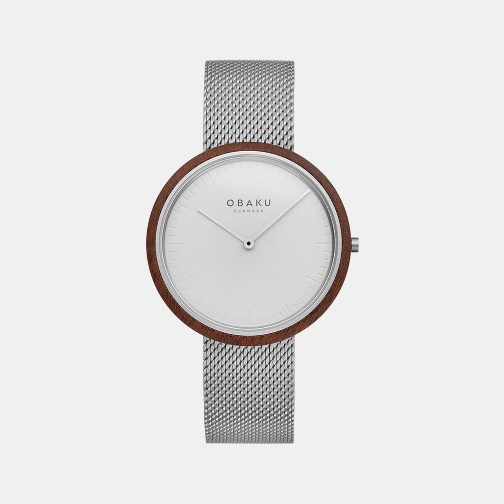 Obaku Round Silver Analog watch
