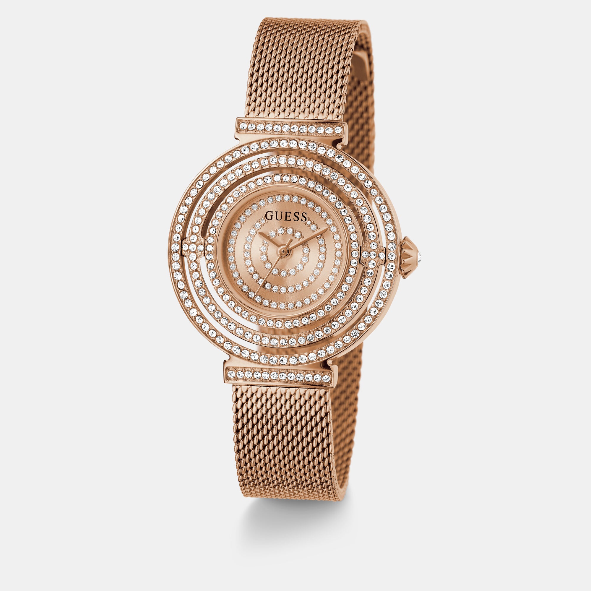 Guess Mesh Rose Gold watch