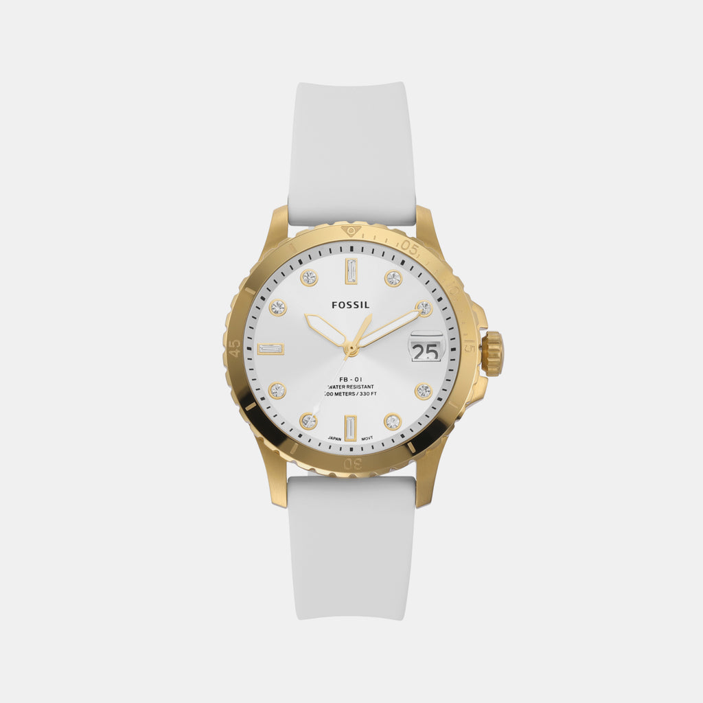 Fossil Round Silver Analog watch