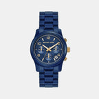 Michael Kors Round Blue Chronograph watch