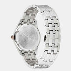 Men Quartz Black Dial Analog Stainless Steel Watch VE3K00322