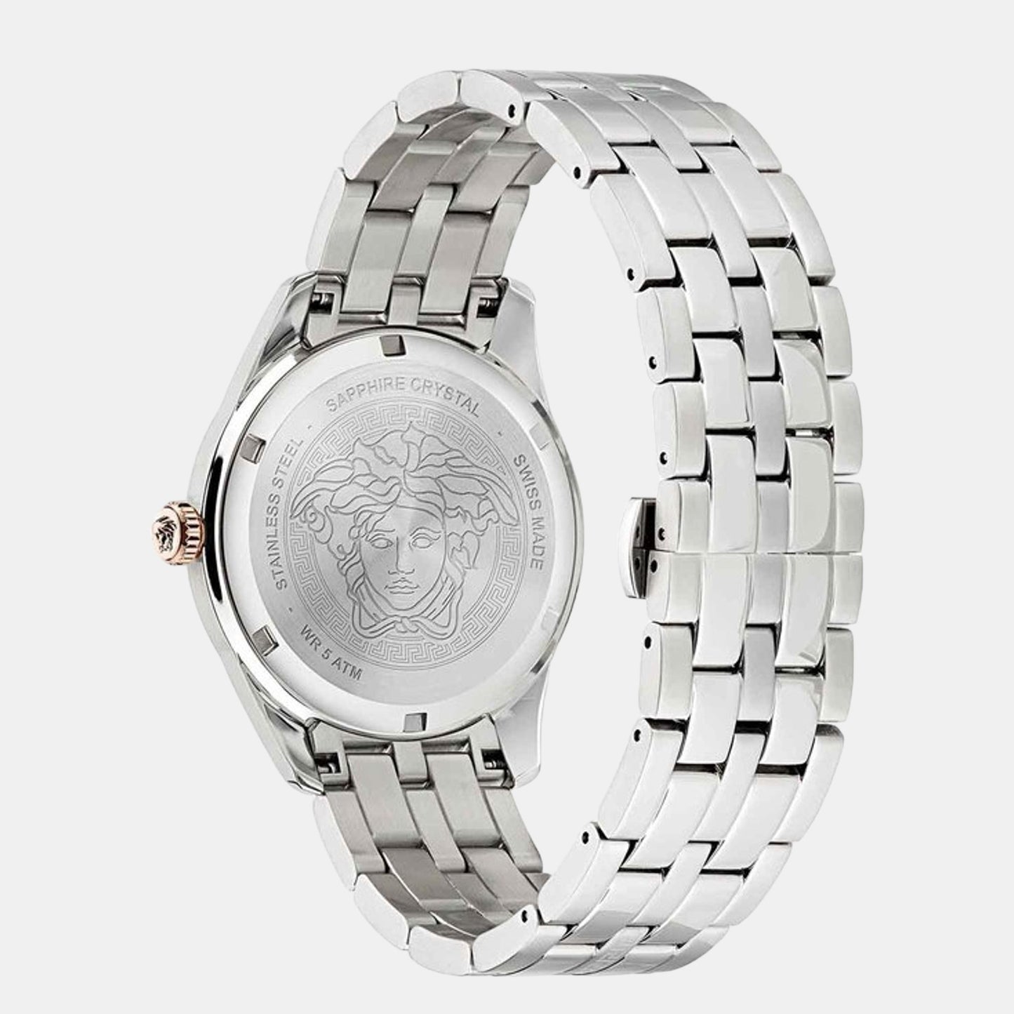 Men Quartz Black Dial Analog Stainless Steel Watch VE3K00322