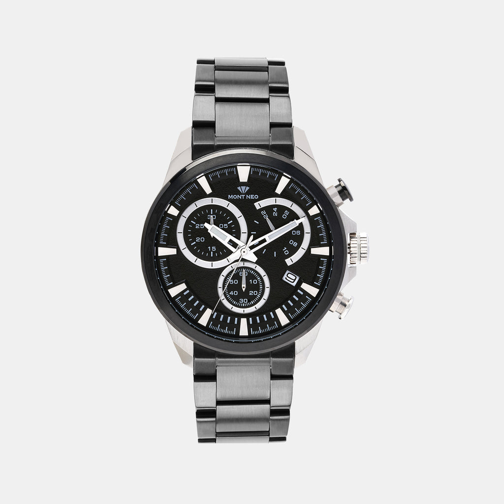 Mont Neo Round Black Chronograph watch