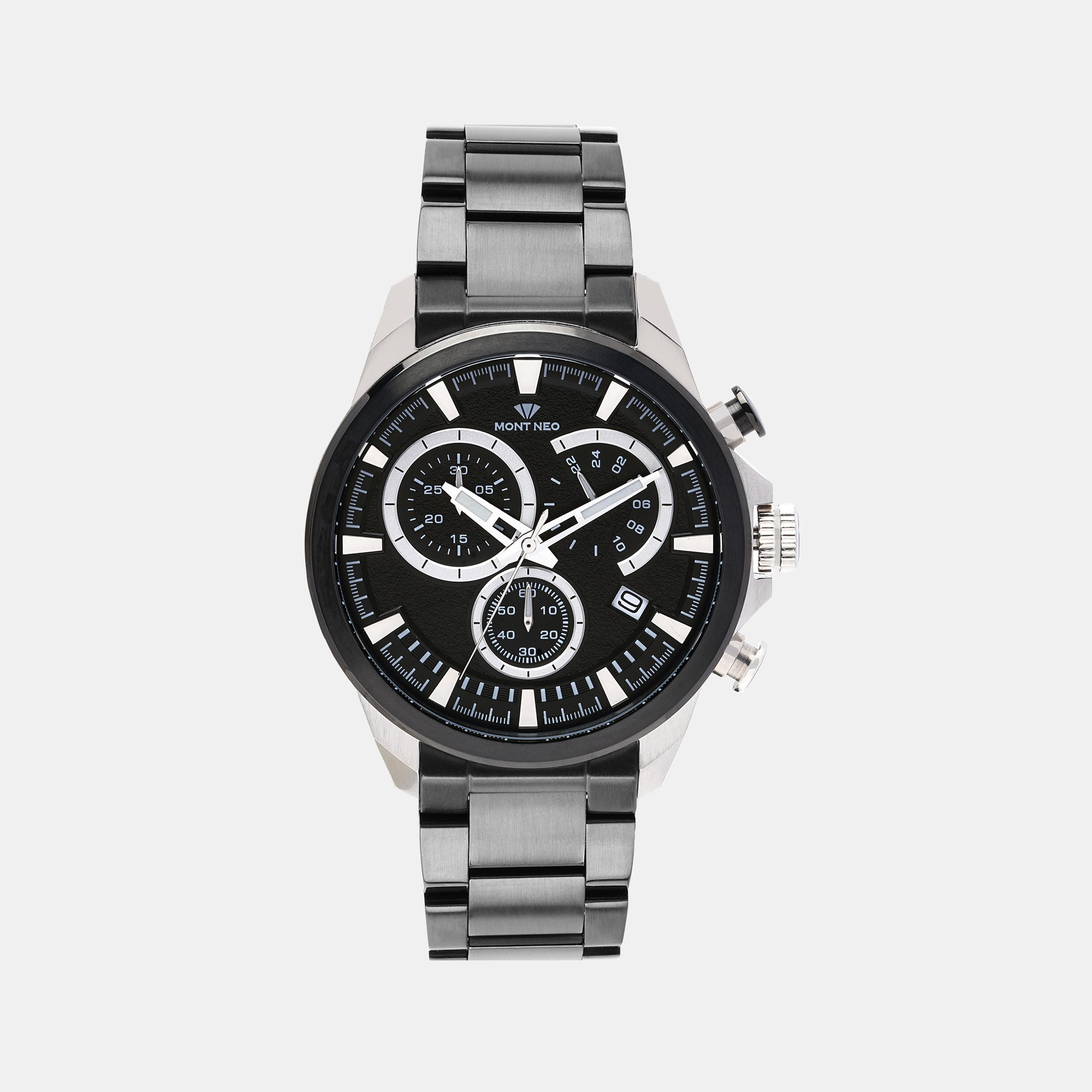Mont Neo Round Black Chronograph watch
