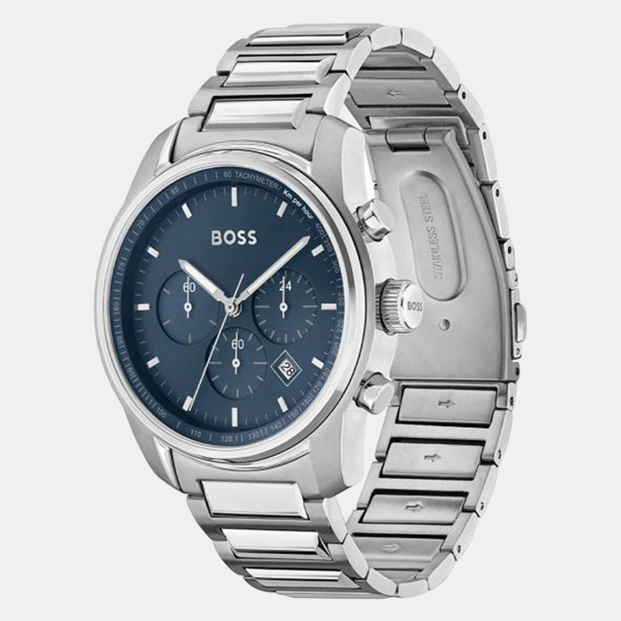 Trace Men Quartz Black Dial Chronograph Stainless Steel Watch 1514007