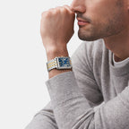 Fossil Rectangular Quartz Analog Men watch