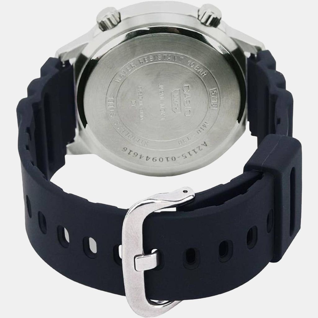 Enticer Men Quartz Black Dial Analog Resin Watch A2115