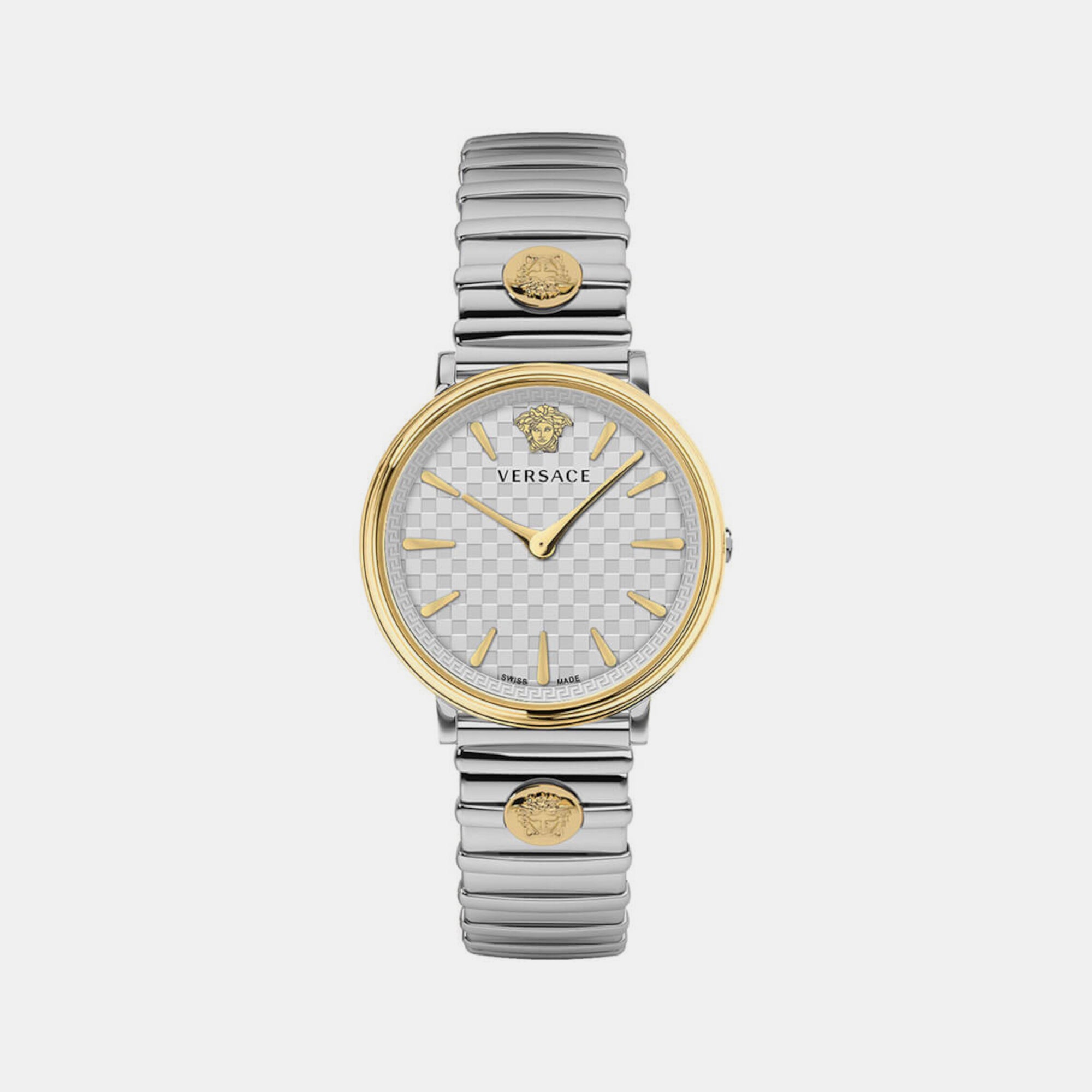 Versace Round Silver Analog watch