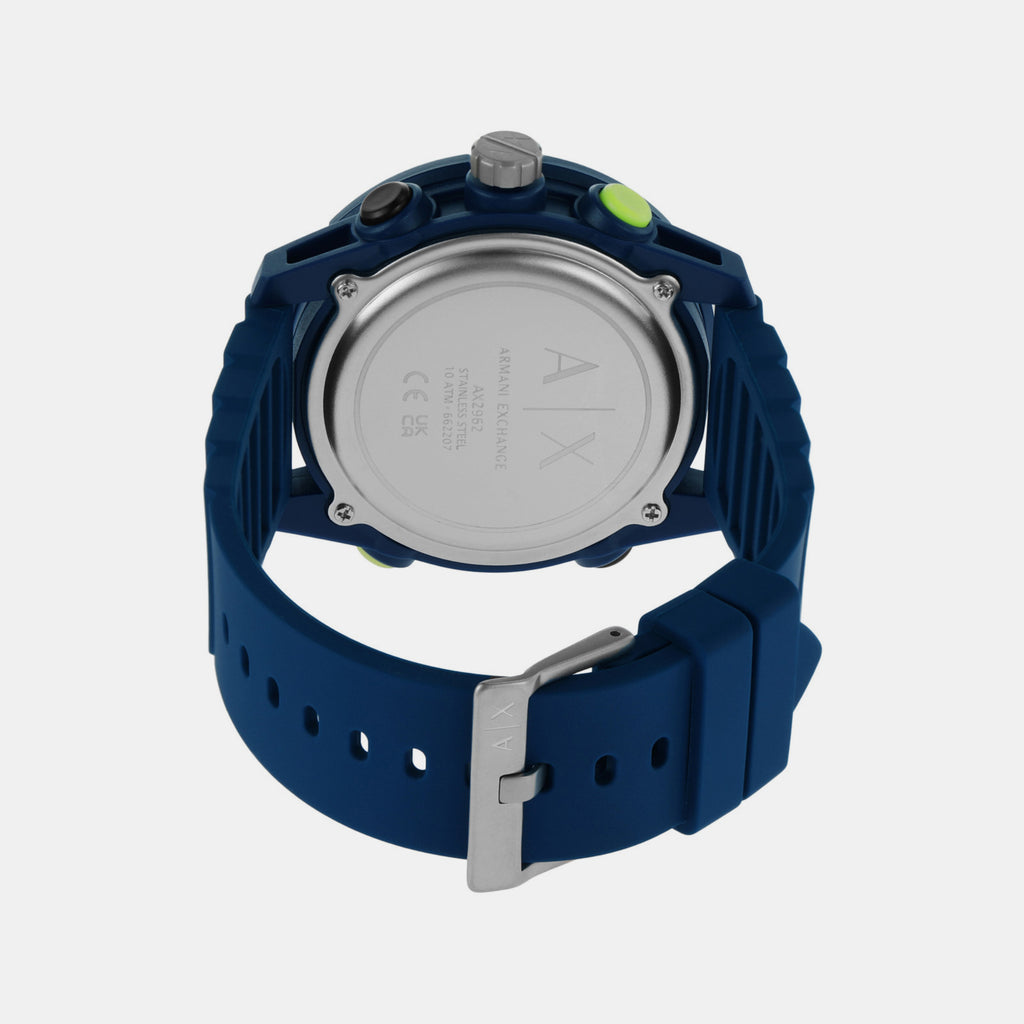 Armani Exchange Men Round Black watch