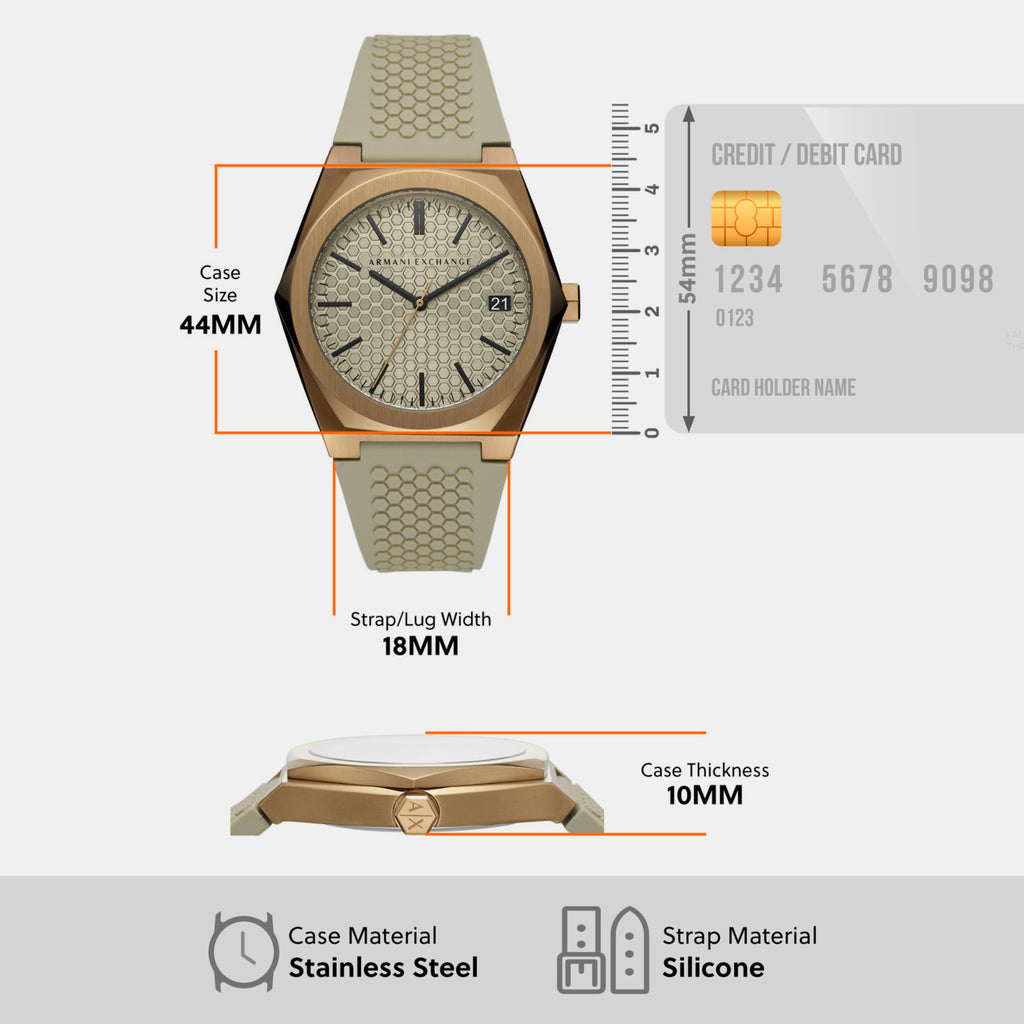 Armani Exchange Stainless Steel Round watch