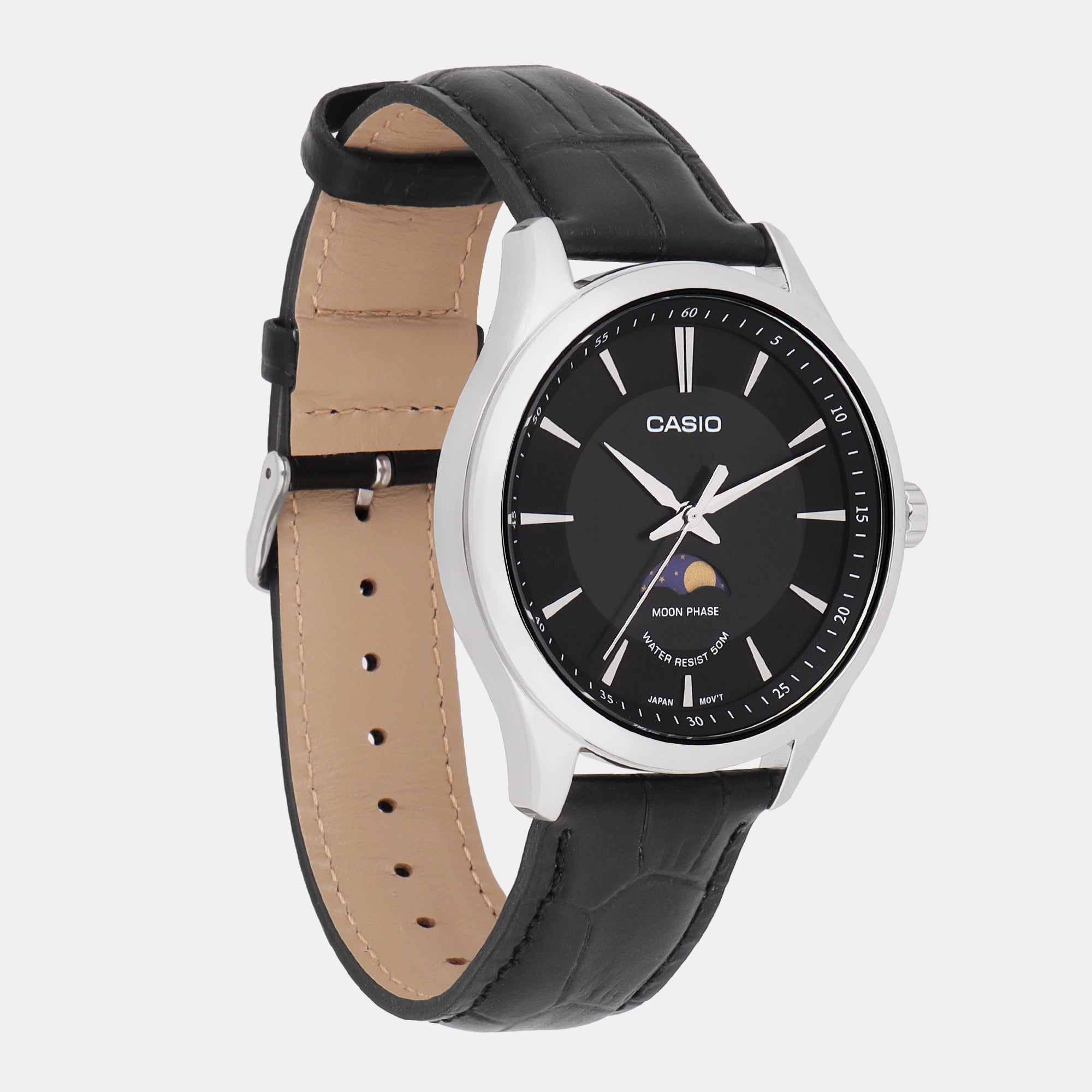 Casio Men Round Black watch