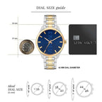 V-Vertical Men Quartz Blue Dial Analog Stainless Steel Watch VE3H00422