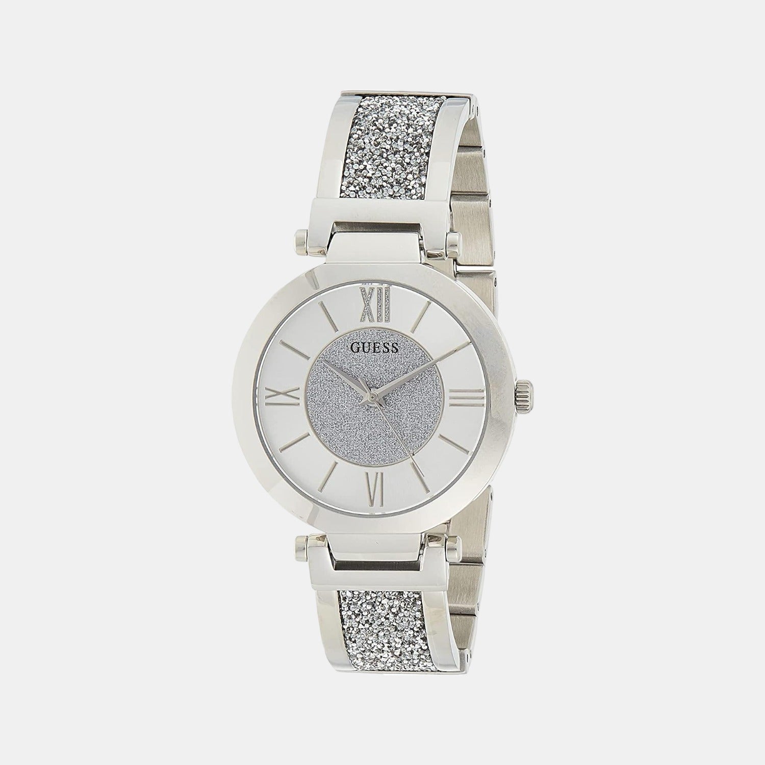 Guess Round Silver Analog watch