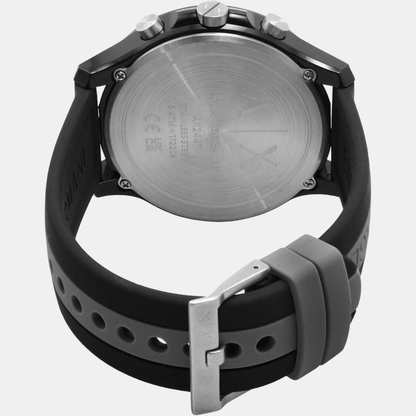 Unisex Black Silicon Chronograph Watch AX2447