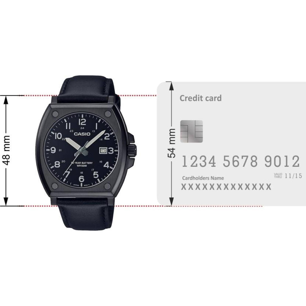 Enticer Men Quartz Black Dial Analog Leather Watch A2120