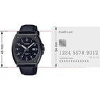 Enticer Men Quartz Black Dial Analog Leather Watch A2120