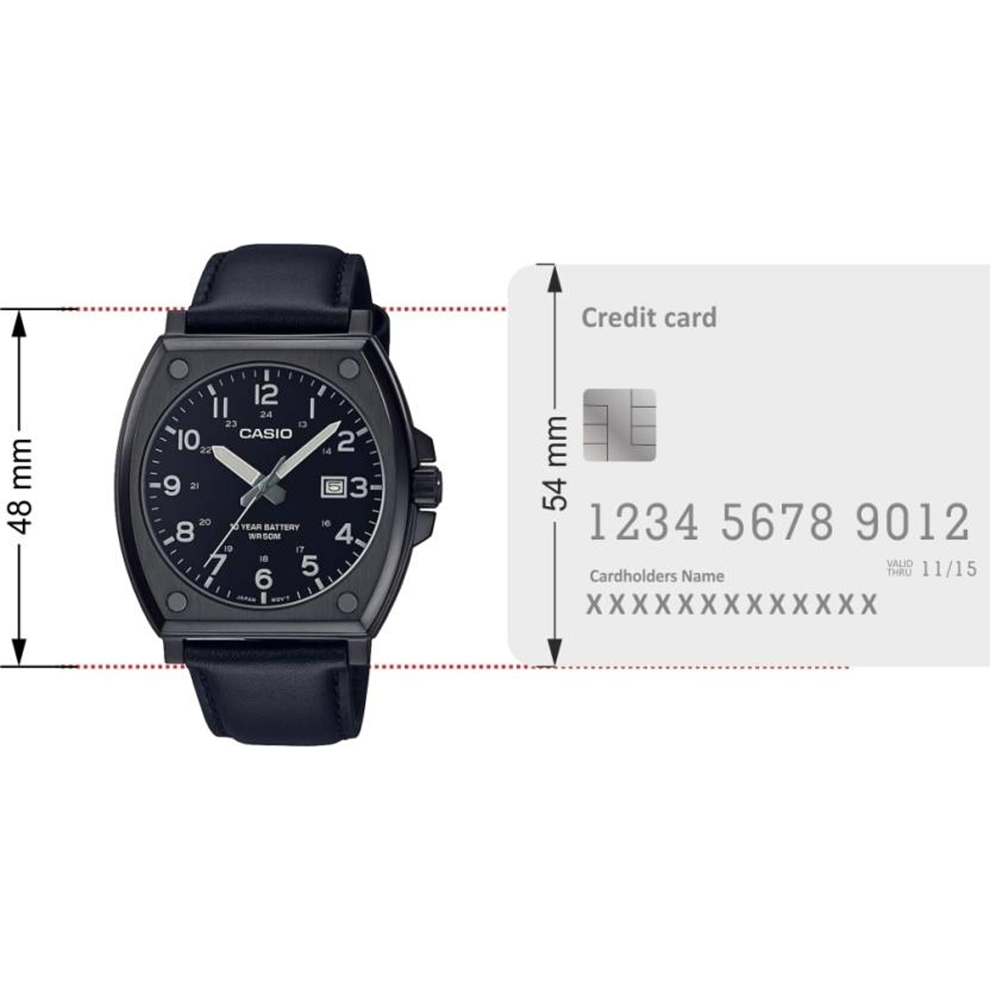 Enticer Men Quartz Black Dial Analog Leather Watch A2120