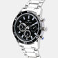Bold Black Chronograph Male Stainless Steel Watch 1036C-M1404