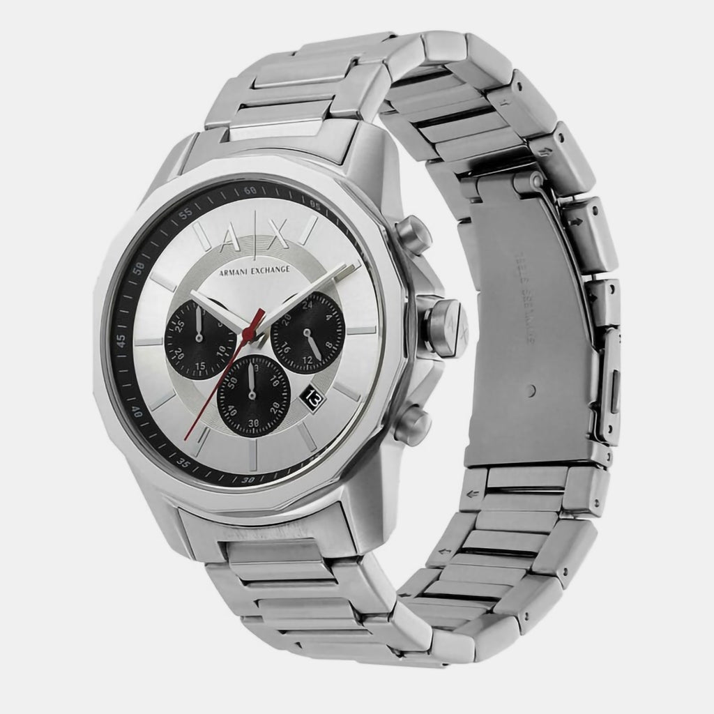 Armani Exchange Men Round Silver watch