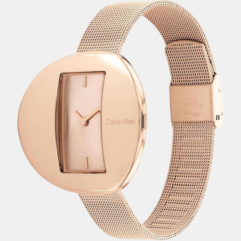 Calvin Klein Women Round Rose Gold watch