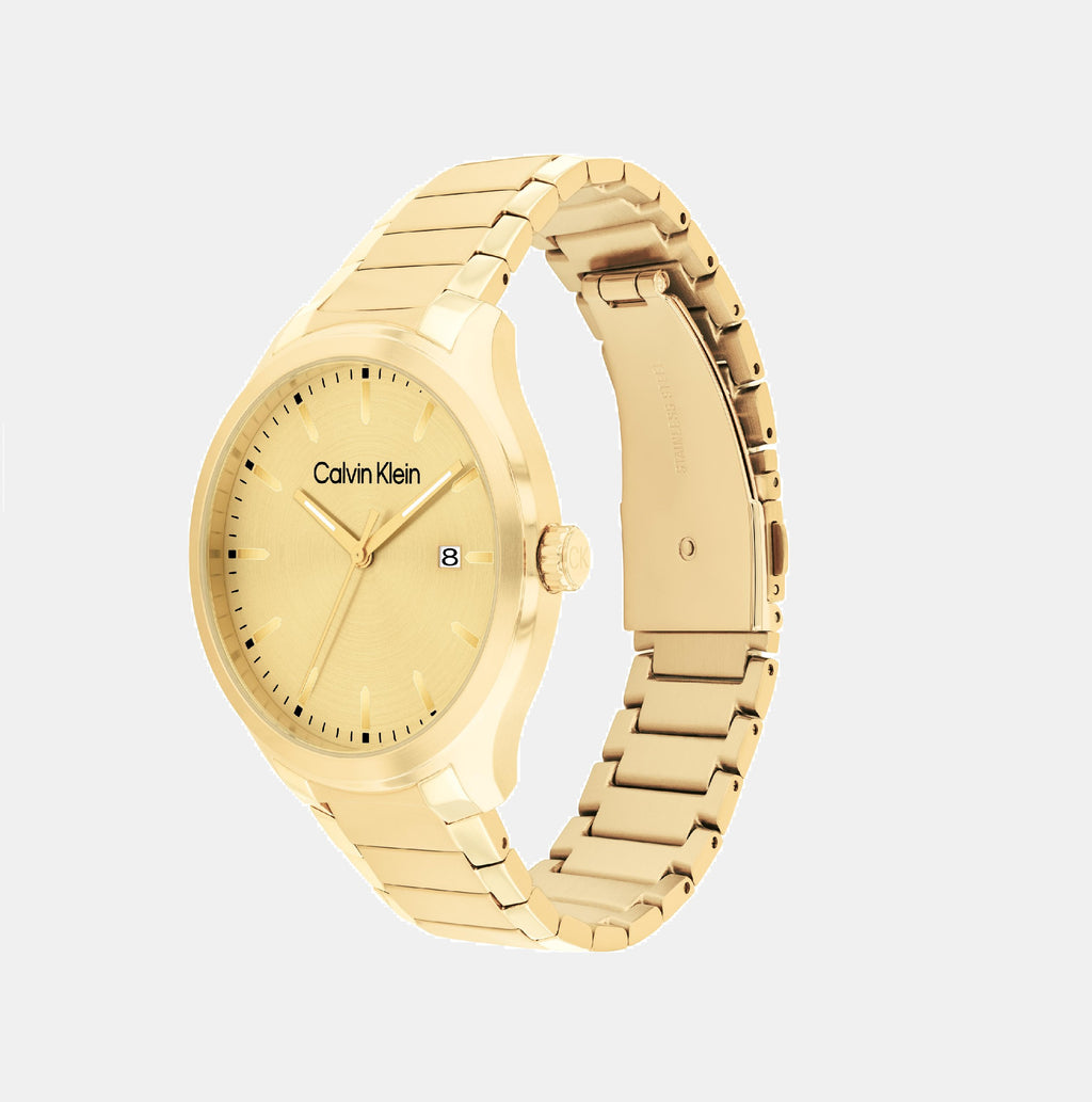 Calvin Klein Men Round Gold watch