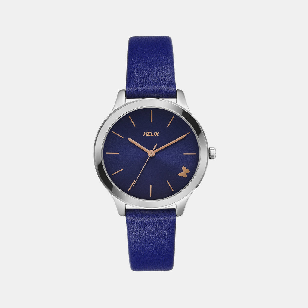 Helix Round Blue Analog watch