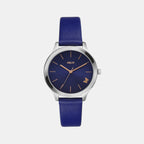 Helix Round Blue Analog watch