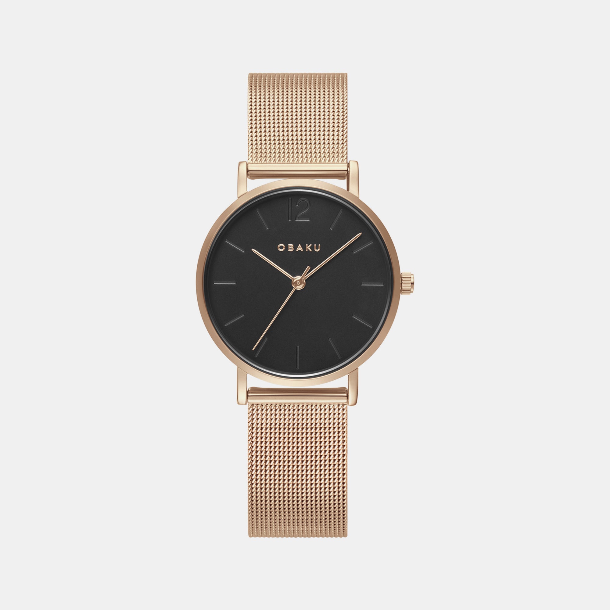 Obaku Round Black Analog watch