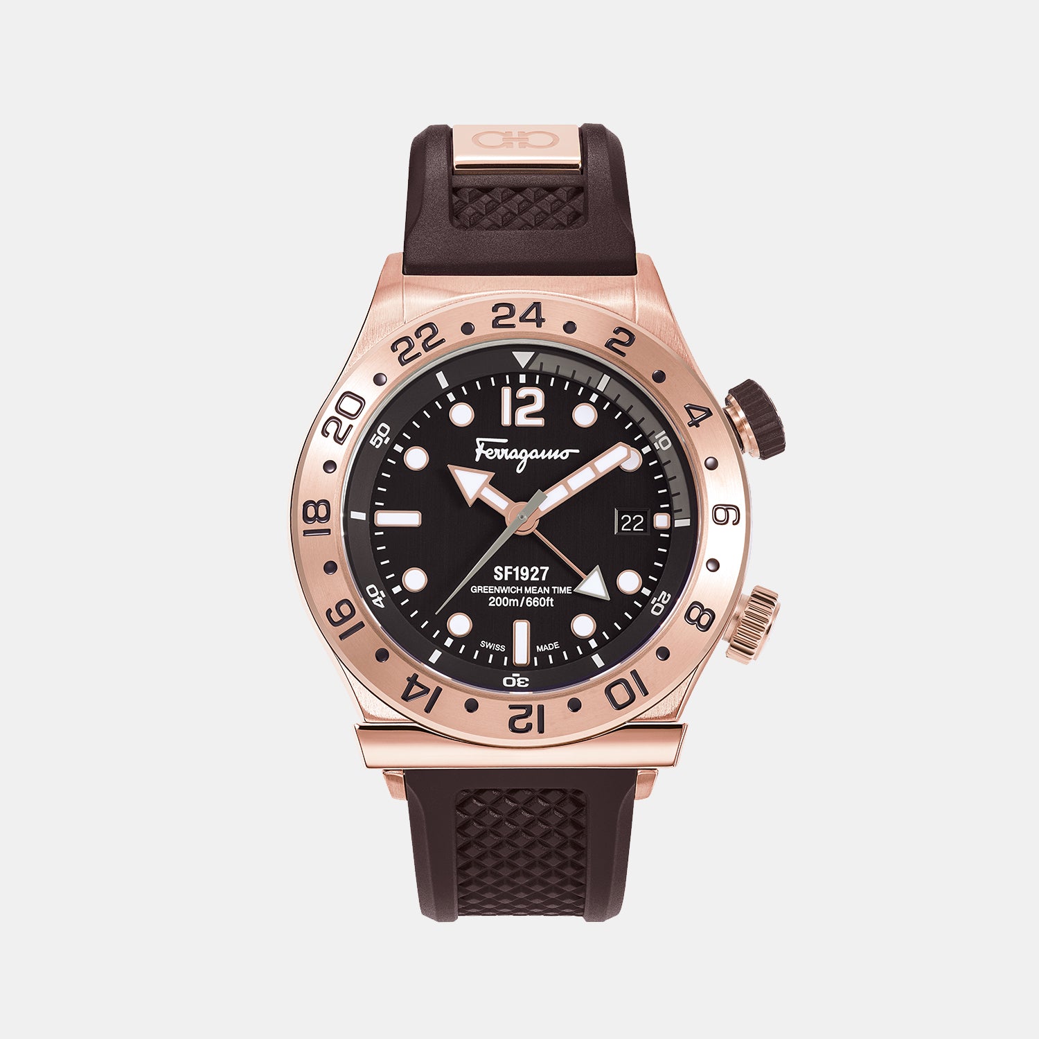 Ferragamo Round Black Analog watch