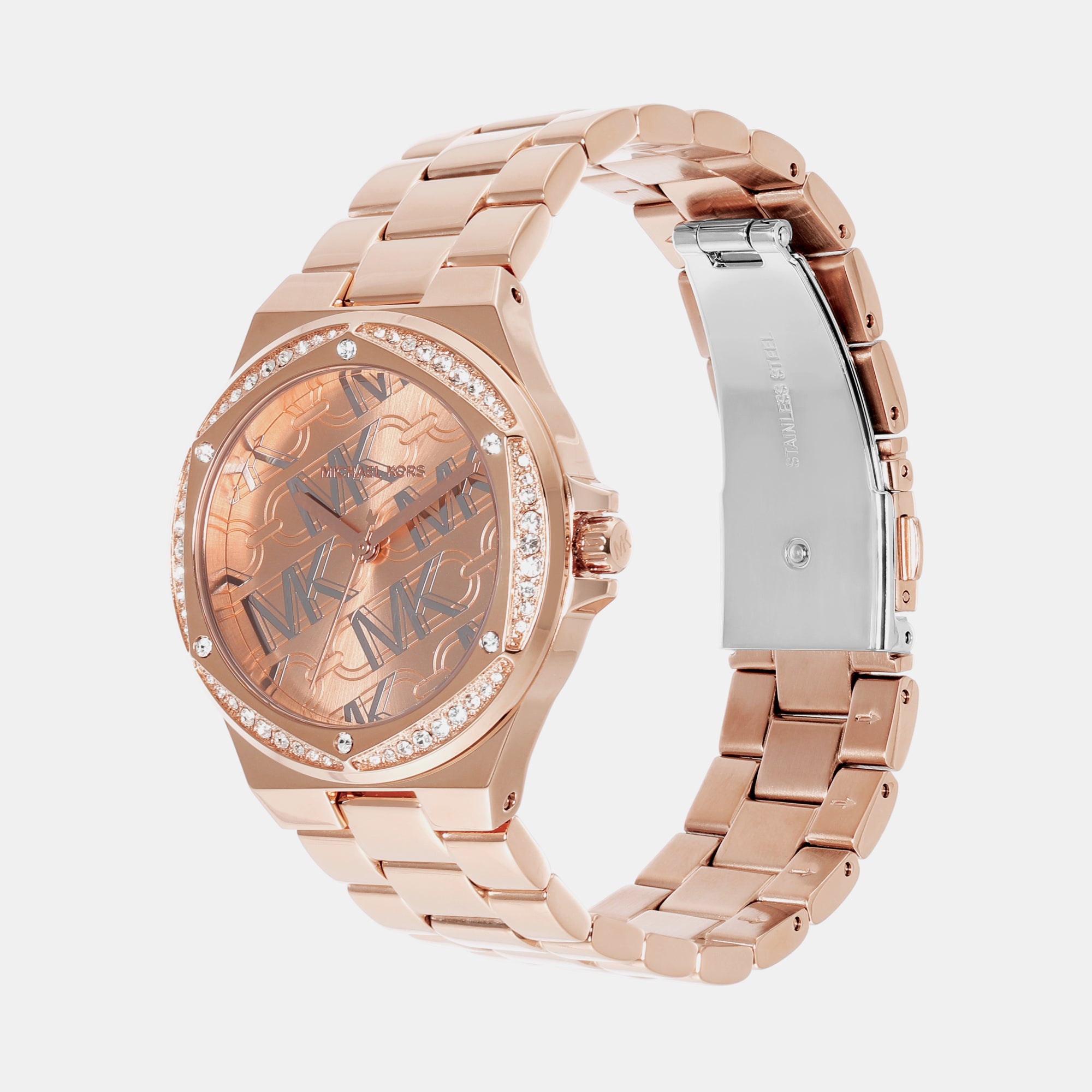 Female Lennox Three-Hand Rose Gold-Tone Stainless Steel Watch