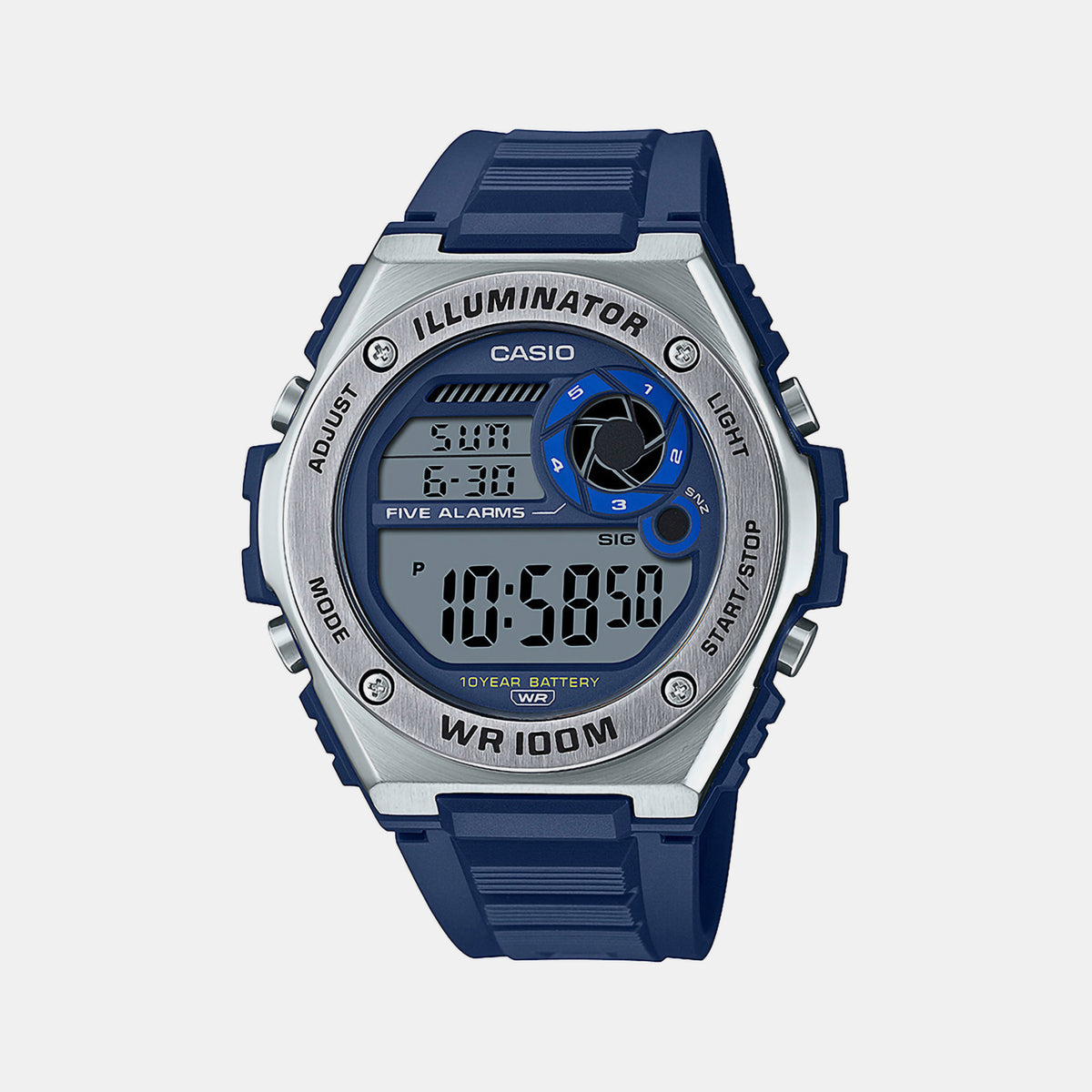 Casio Round Blue Digital watch