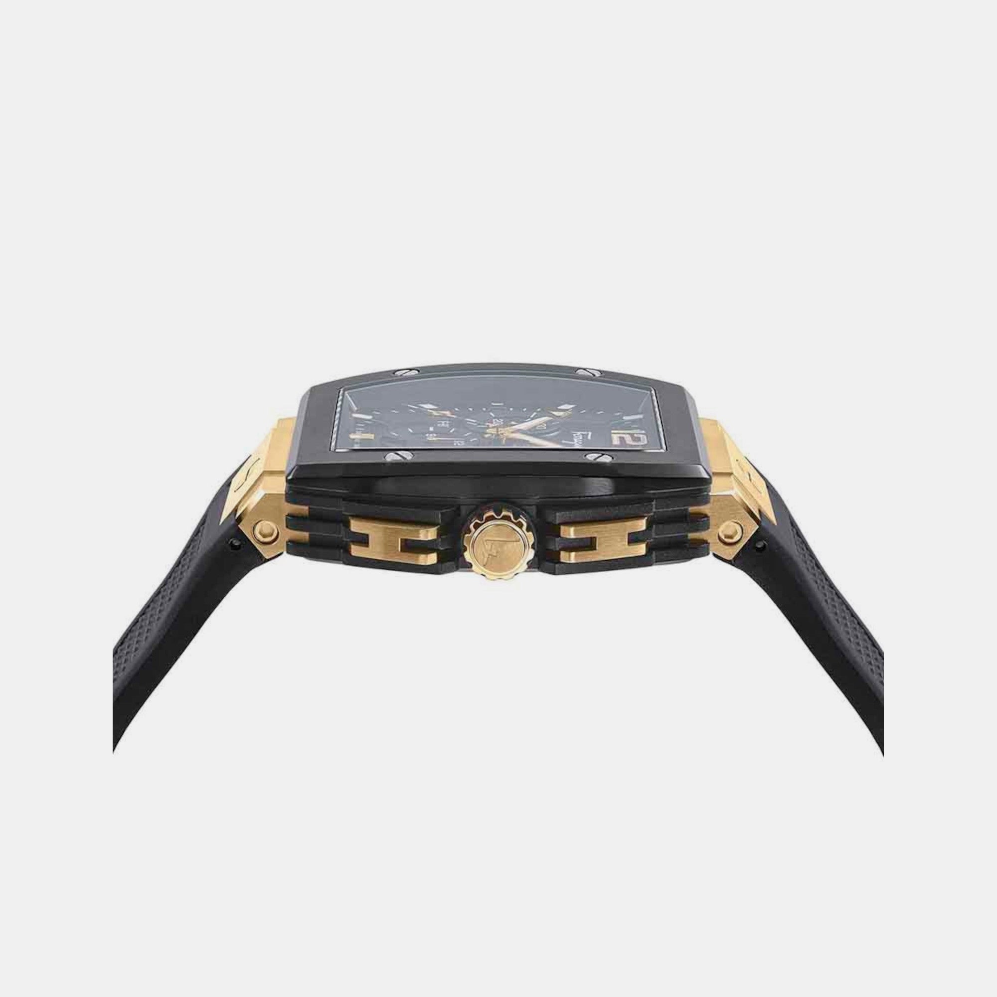 Ferragamo Men Tonneau Black watch