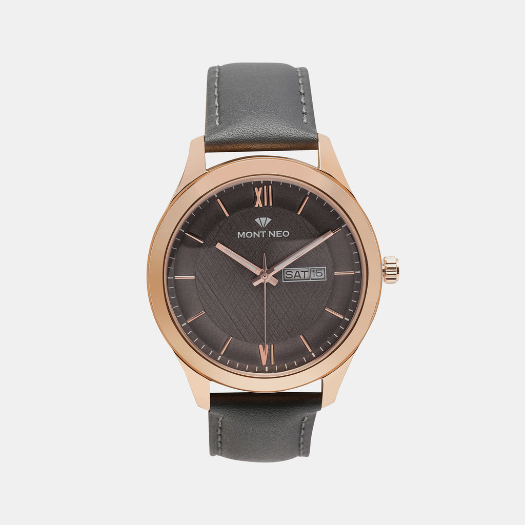 Mont Neo Round Grey Analog watch
