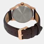 Fashion Men Quartz White Dial Multi-Function Leather Watch TWEG19908