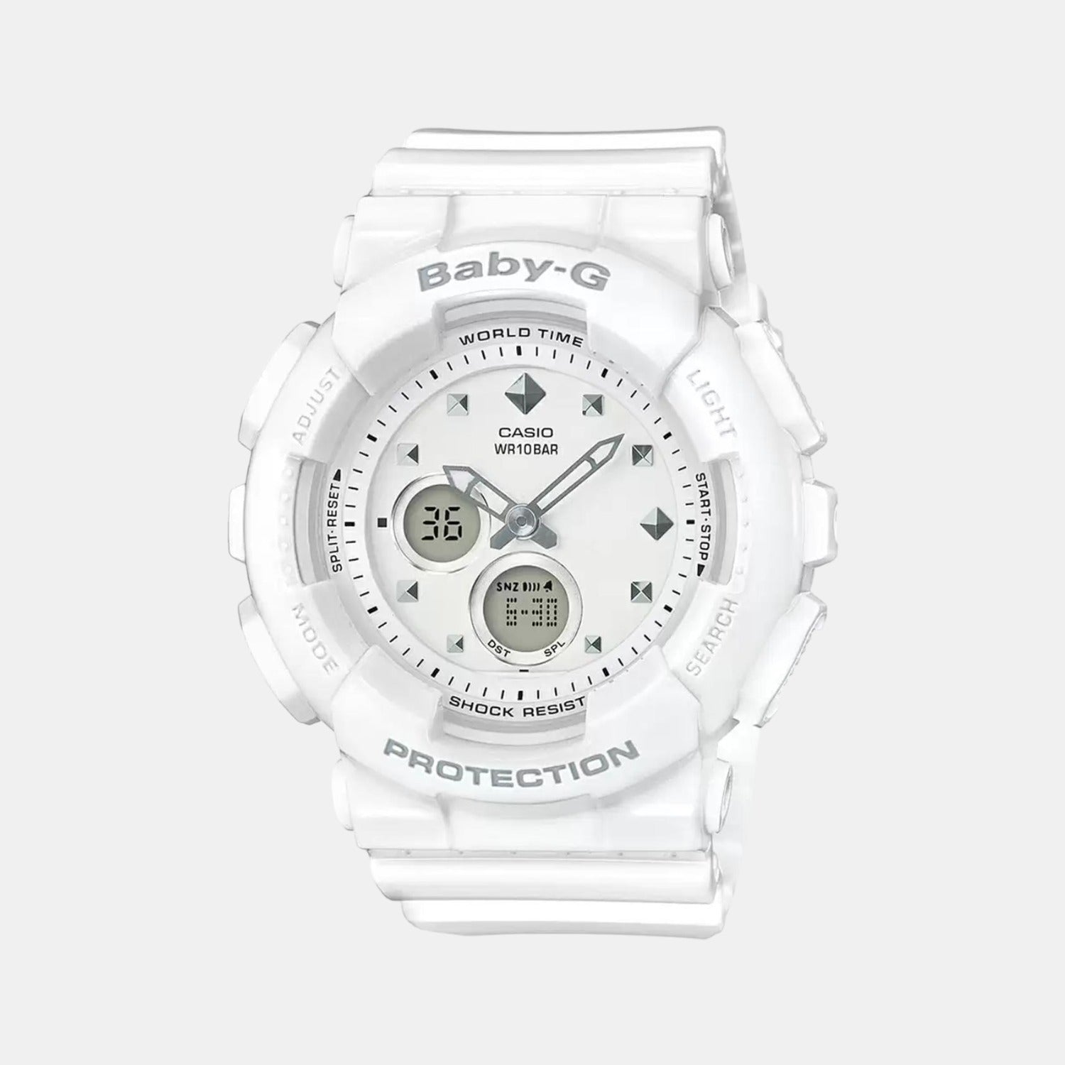 Casio Round White Analog-Digital watch