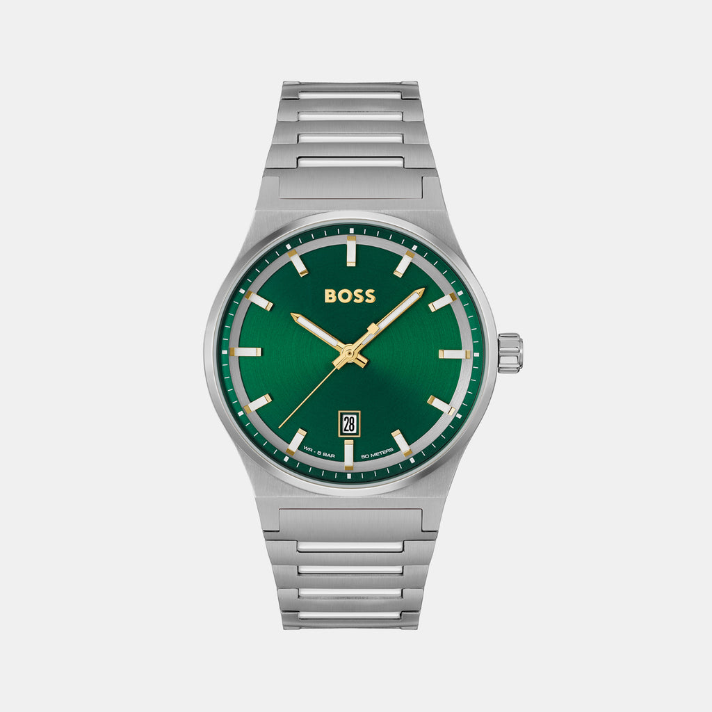 Boss Round Green Analog watch