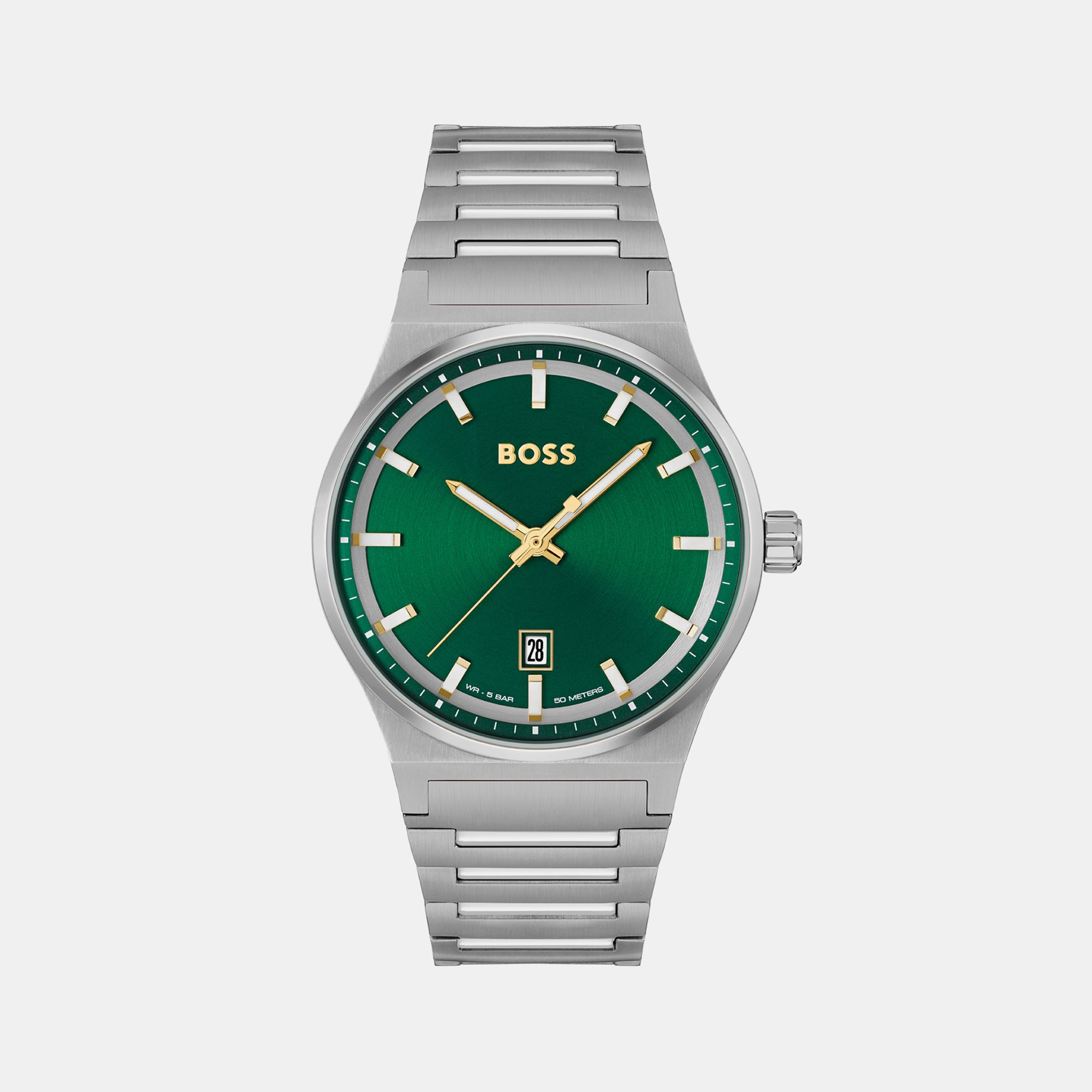 Boss Round Green Analog watch