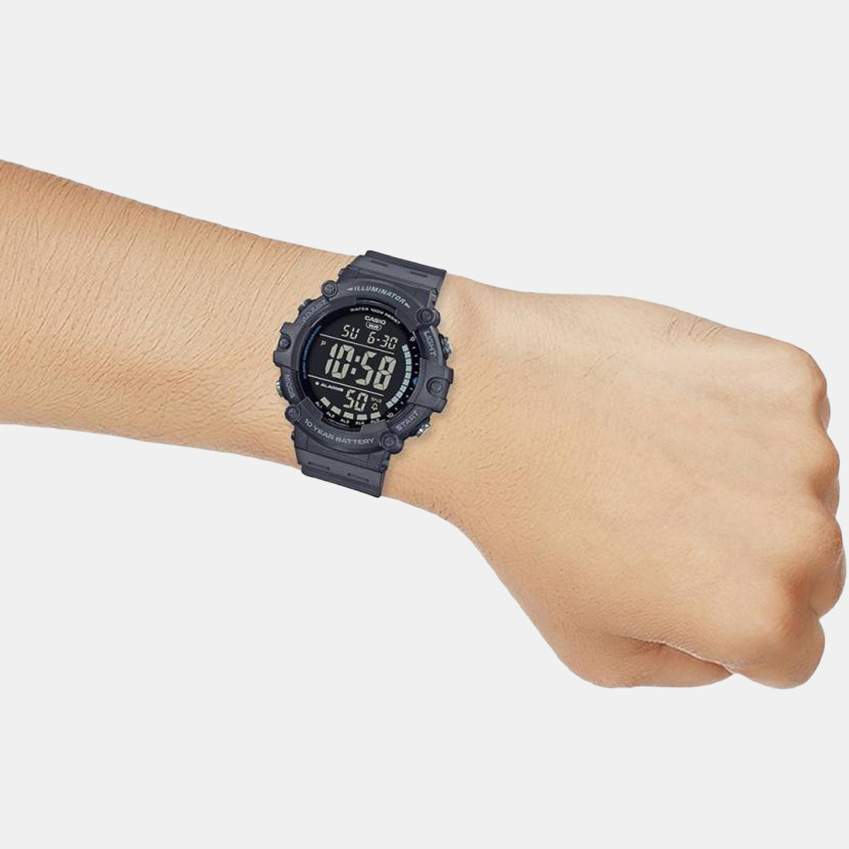 Youth Men Quartz Black Dial Digital Resin Watch D219